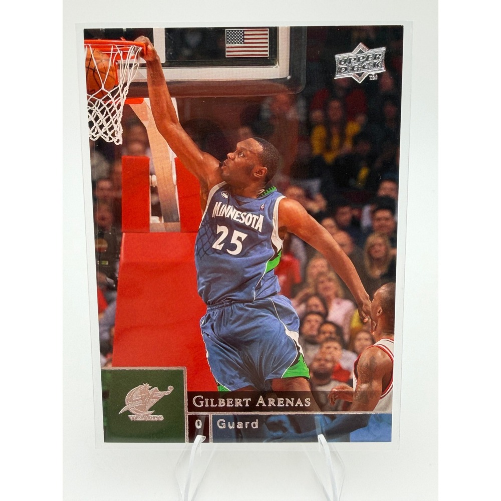 2009-10 Upper Deck Al Jefferson #109 Gilbert Arenas Name Error Misprint Rare - Picture 2 of 5